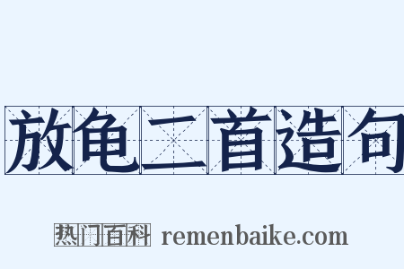 放龟二首造句是什么意思的图片